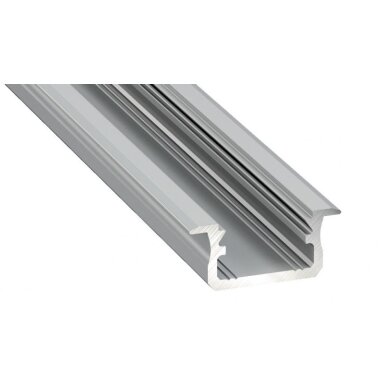 Aluminum anodized profile for Lumines LED strips (recessed, gray, 2m)