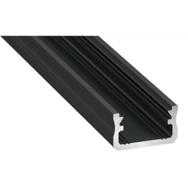 Aluminum profile Lumines for LED strips A (black, anodized, 2m)