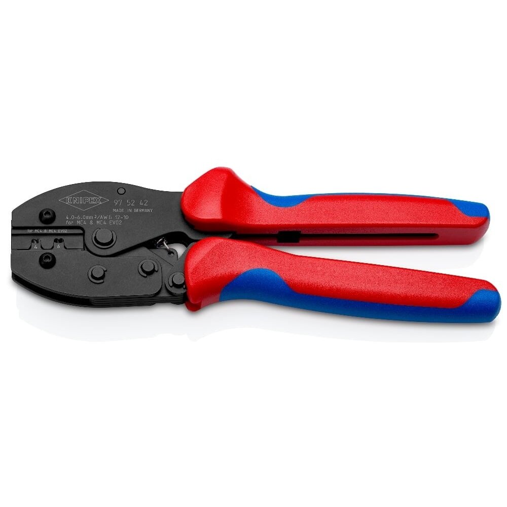 Crimping pliers Knipex 97 52 42 (for MC4 connectors, 4–6mm²) Crimping pliers Knipex 97 52 42 (for MC4 connectors, 4–6mm²)