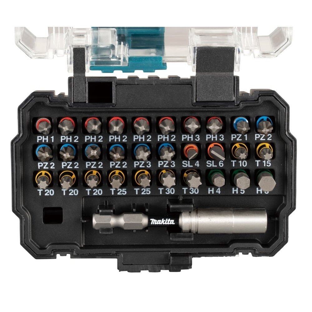 Screwdriver bit set Makita E-13552 (30 bits, magnetic holder)