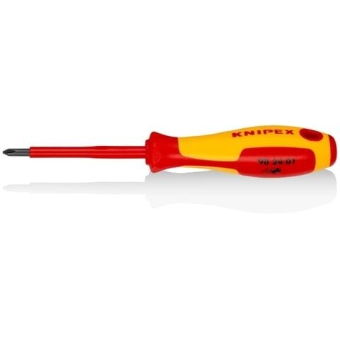Insulated screwdriver Knipex 98 24 01 (PH1, 80mm, 1000V) Insulated screwdriver Knipex 98 24 01 (PH1, 80mm, 1000V)