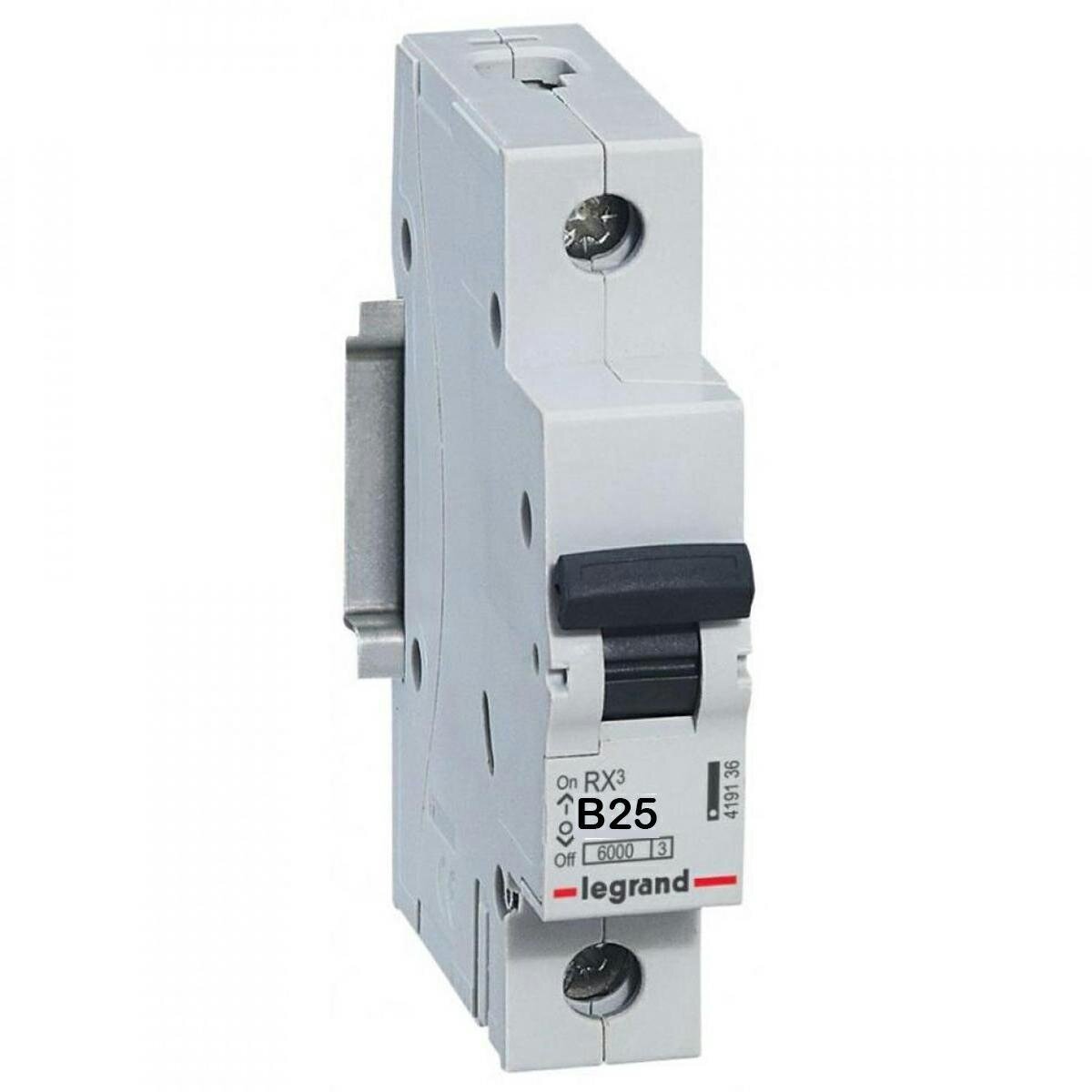 Automatinis jungiklis MCB RX3 Legrand 419138 (25A, 1P, 230V, 6kA) Automatinis jungiklis MCB RX3 Legrand 419138 (25A, 1P, 230V, 6kA)