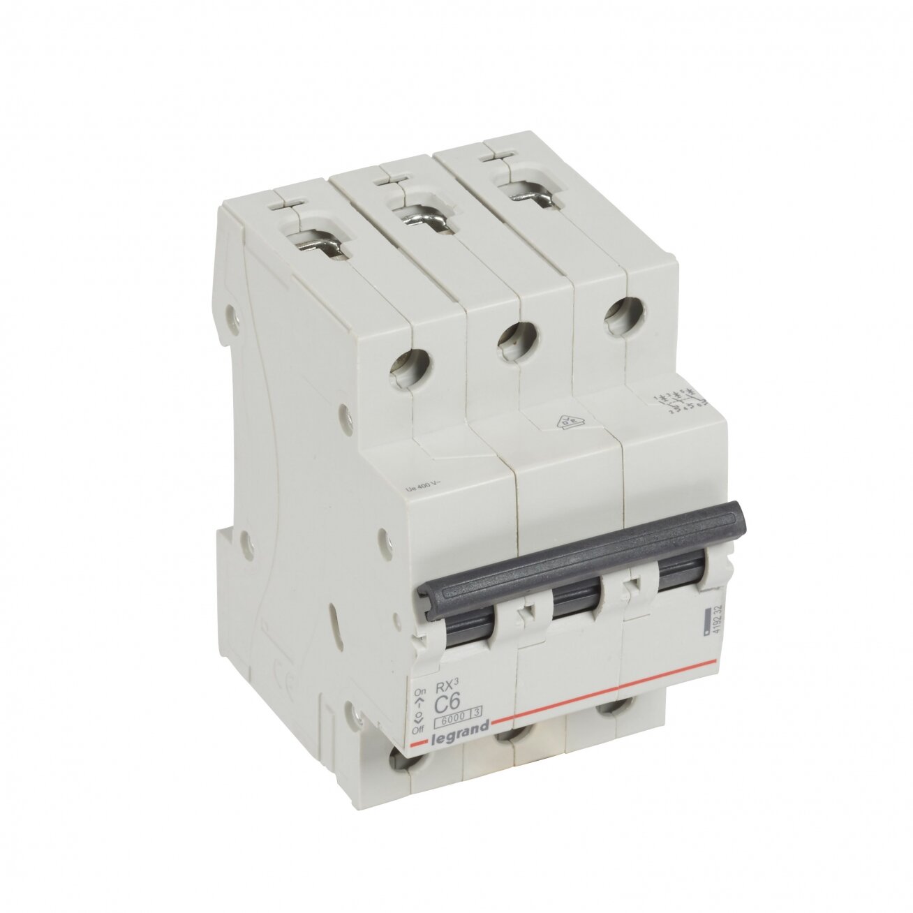 Automatinis jungiklis MCB RX3 Legrand 419232 (6A, 3P, 400V, 6kA) Automatinis jungiklis MCB RX3 Legrand 419232 (6A, 3P, 400V, 6kA)