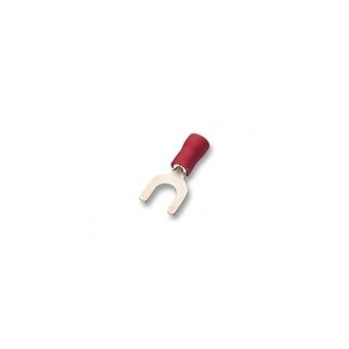 AU presuojama izoliuota šakutė M5 (1,5 mm², raudona)