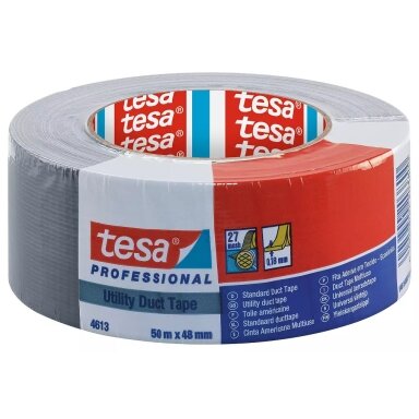 Laminated cloth tape TESA STANDART (grey) 50m x 48mm 04613-00047-00