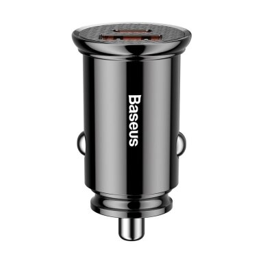 Automobilinis įkroviklis BASEUS CCALL-YS01 (Juodas, 30W, 12-24V, USB + USB-C, QC4.0+, SCP)