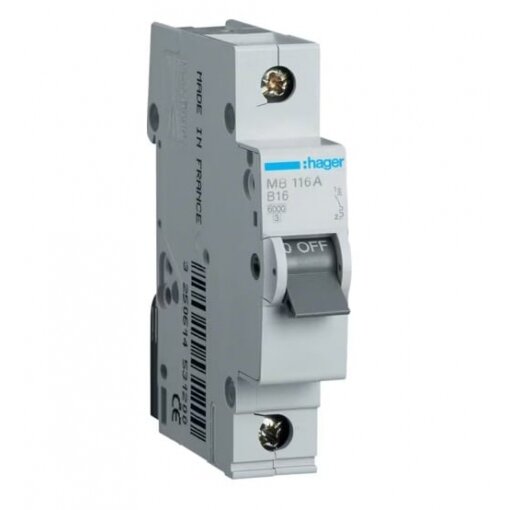 Automatic switch Hager MB116A (16A, 1P, 230V, 6kA)