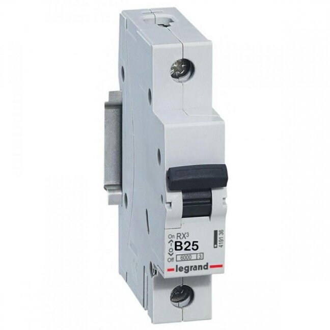 Automatinis jungiklis MCB RX3 Legrand 419138 (25A, 1P, 230V, 6kA) Automatinis jungiklis MCB RX3 Legrand 419138 (25A, 1P, 230V, 6kA)