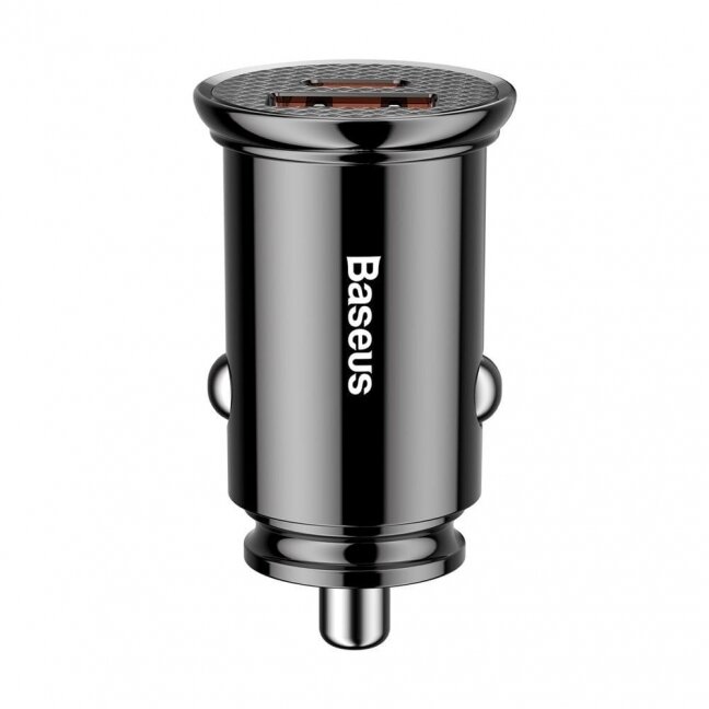 Automobilinis įkroviklis BASEUS CCALL-YS01 (Juodas, 30W, 12-24V, USB + USB-C, QC4.0+, SCP) Automobilinis įkroviklis BASEUS CCALL-YS01 (Juodas, 30W, 12-24V, USB + USB-C, QC4.0+, SCP)
