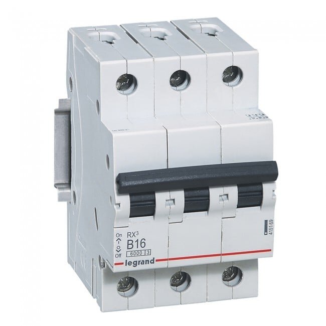 Automatinis jungiklis MCB RX3 Legrand 419169 (16A, 3P, 400V, 6kA) Automatinis jungiklis MCB RX3 Legrand 419169 (16A, 3P, 400V, 6kA)