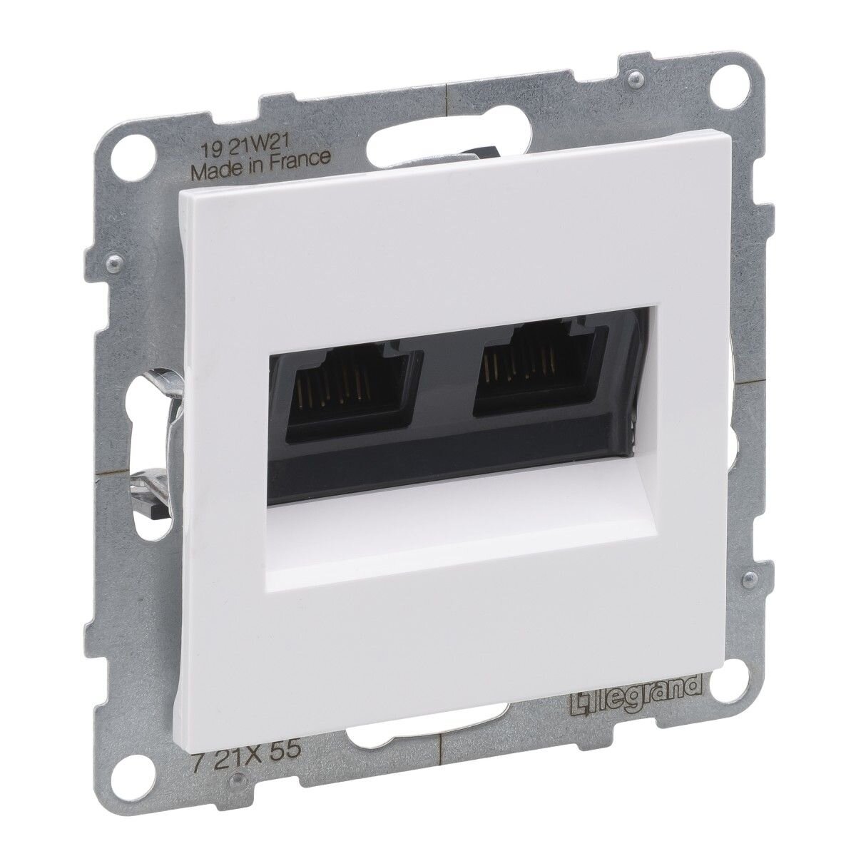 White 2x RJ45 UTP 6A socket SUNO Legrand 721155