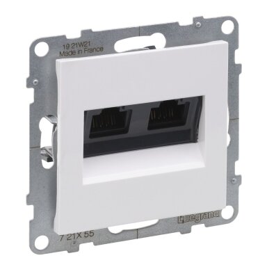 White 2x RJ45 UTP 6A socket SUNO Legrand 721155