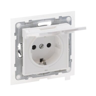 White socket with cover Suno Legrand 721123