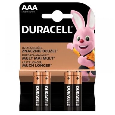 Battery Duracell Alkaline LR03/AAA (4 vnt.)