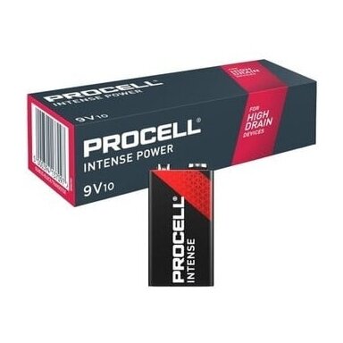 Battery Duracell Procell Intense 6LR61/ 9V Crone (10 pcs.)