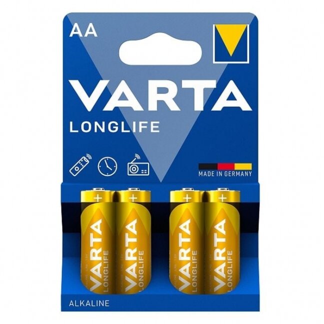 Baterija VARTA Alkaline Longlife LR6/AA (4 vnt.) Baterija VARTA Alkaline Longlife LR6/AA (4 vnt.)