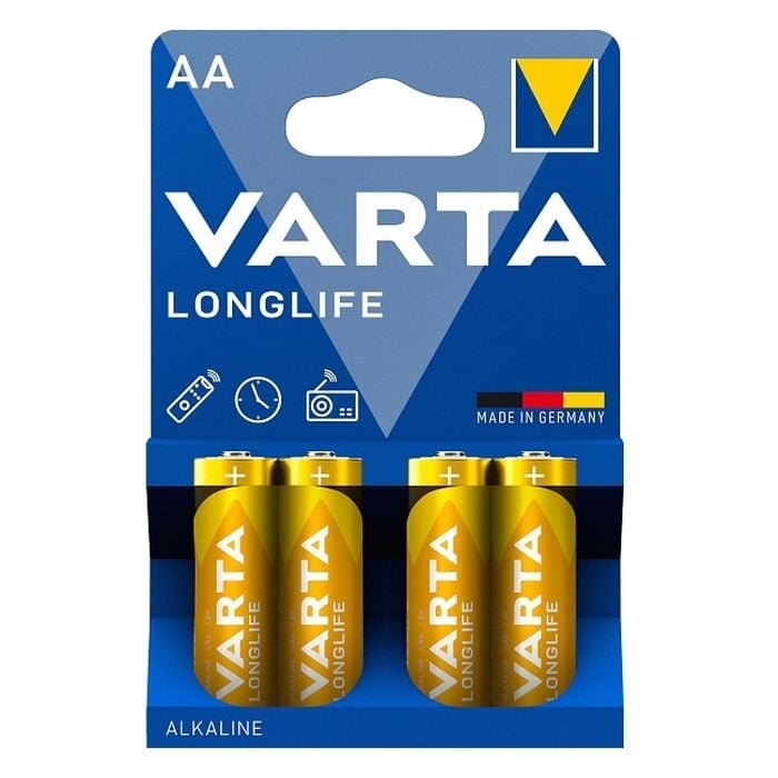Baterija VARTA Alkaline Longlife LR6/AA (4 vnt.) Baterija VARTA Alkaline Longlife LR6/AA (4 vnt.)