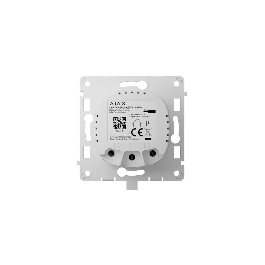 Wireless smart switch mechanism Ajax LIGHTCORE 1-GANG 45110.142.NC (1-gang) Wireless smart switch mechanism Ajax LIGHTCORE 1-GANG 45110.142.NC (1-gang)