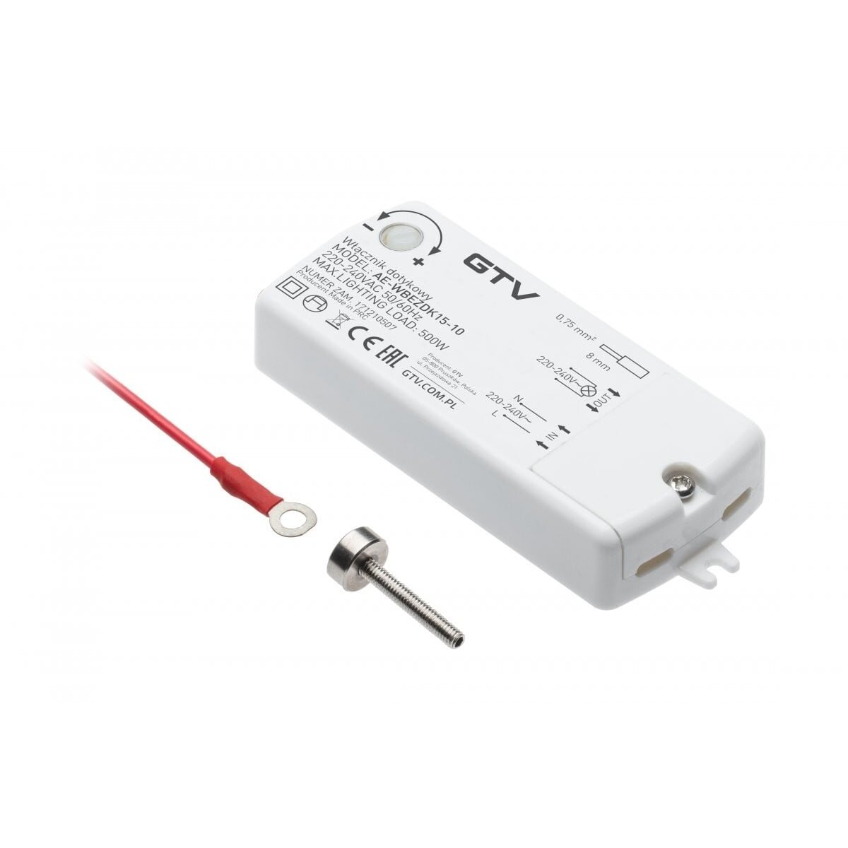 Contactless controller for LED strips (white, 12 V) GTV AE-WBEZDK15-10