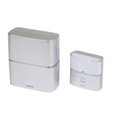 Wireless doorbell Legrand 094271 (aluminium color, 200m range, LED)