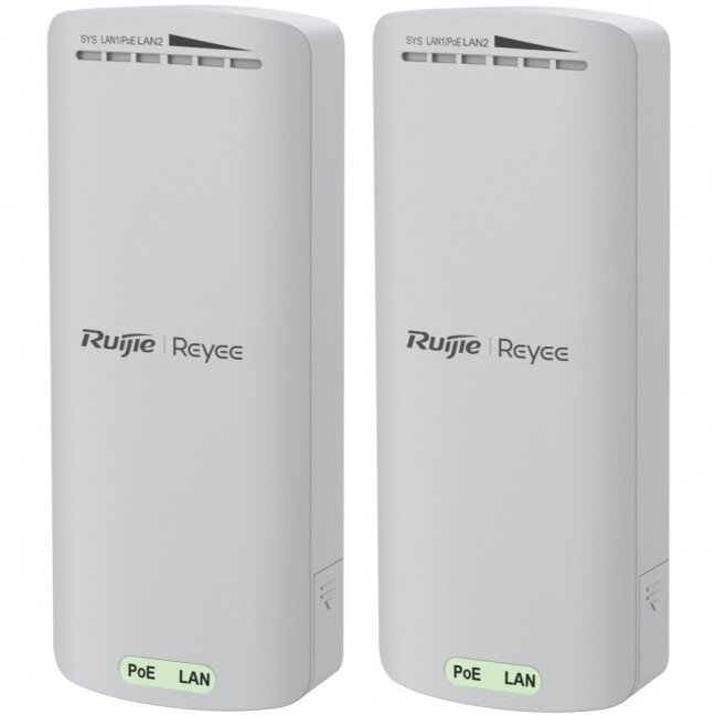 Wireless Bridge transmission device Ruijie RG-EST100-E (2.4 GHz, Dual-stream 500m, 2 pcs.) Wireless Bridge transmission device Ruijie RG-EST100-E (2.4 GHz, Dual-stream 500m, 2 pcs.)