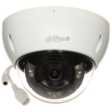 Dahua dome IPC-HDBW2449E-S-IL-0280B (white, 4 MP, 95°, IR + LED 30m, Smart Dual Light, IP67, IK10)