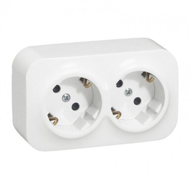 Surface 2 x socket with earthing Forix Legrand 782413