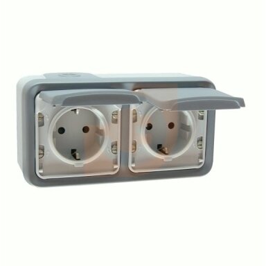 Surface 2 x socket with earthing Plexo Legrand 069742