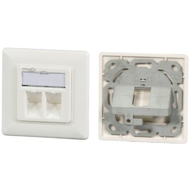 EFB Infralan rėmelis lizdas RJ45 IMT-02-RK-WS-KP (TIA) (2 lizdų, metalinis rėmas)