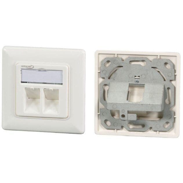 EFB Infralan frame socket RJ45 IMT-02-RK-WS-KP (TIA) (2 sockets, metal frame)