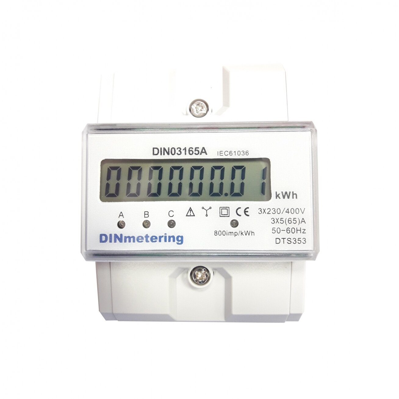 Electricity meter DIN03165A (3 Phase, 65A, DIN) Electricity meter DIN03165A (3 Phase, 65A, DIN)