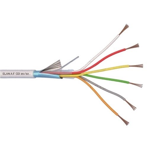 ELAN lūdytas, ekranuotas apsauginis kabelis 6x0.22 ELAN lūdytas, ekranuotas apsauginis kabelis 6x0.22