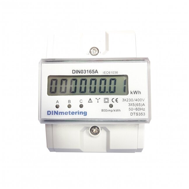 Electricity meter DIN03165A (3 Phase, 65A, DIN) Electricity meter DIN03165A (3 Phase, 65A, DIN)