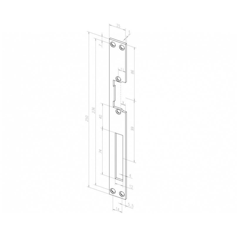 El. sklendės juosta EFF EFF - ASSA ABLOY 02140 El. sklendės juosta EFF EFF - ASSA ABLOY 02140