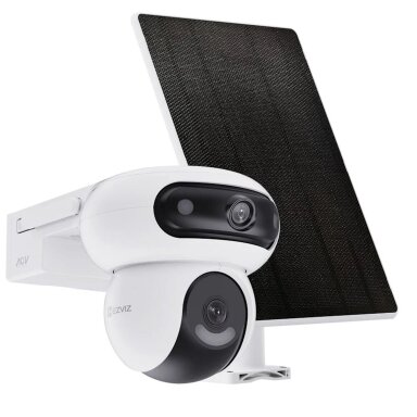 EZVIZ CS-HB90/SP lauko akumuliatorinė dviguba kamera (2x4MP, 10400mAh, Su saulės panele)