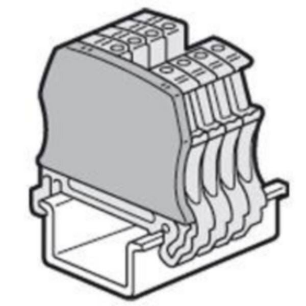 End cap for terminal block Legrand Viking3 037551 (grey, 12–15mm)