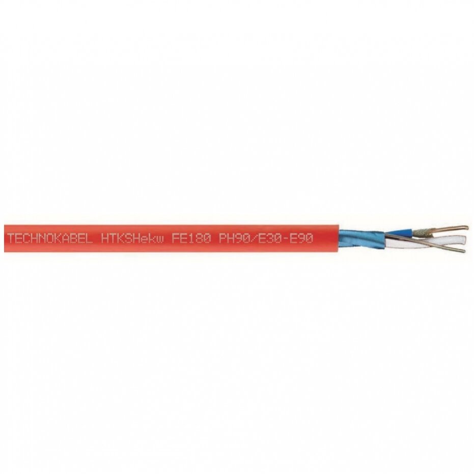 Telecommunication cable nonflammable Technokabel HTKSHekw FE180/Ph90 E30-E90 1x2x1.4mm (500m, B2ca, s1a, d0, a1, shielded)