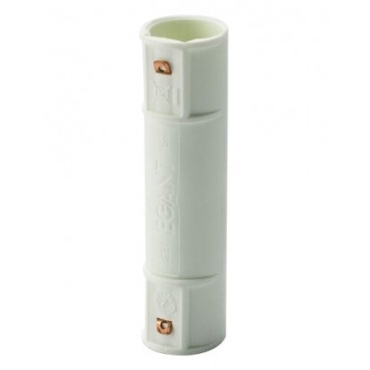 Corrugated Pipe Connector D20 White with Lock GLOB-EL