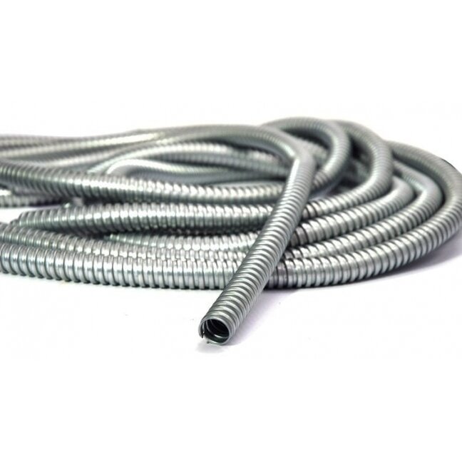 Gofruotas metalinis vamzdis D22 (ritė 50m) Gofruotas metalinis vamzdis D22 (ritė 50m)