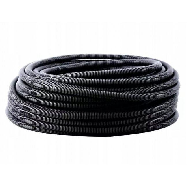 Gofruotas PVC vamzdis Pawbol 10mm (100m ritė) (juodas) Gofruotas PVC vamzdis Pawbol 10mm (100m ritė) (juodas)