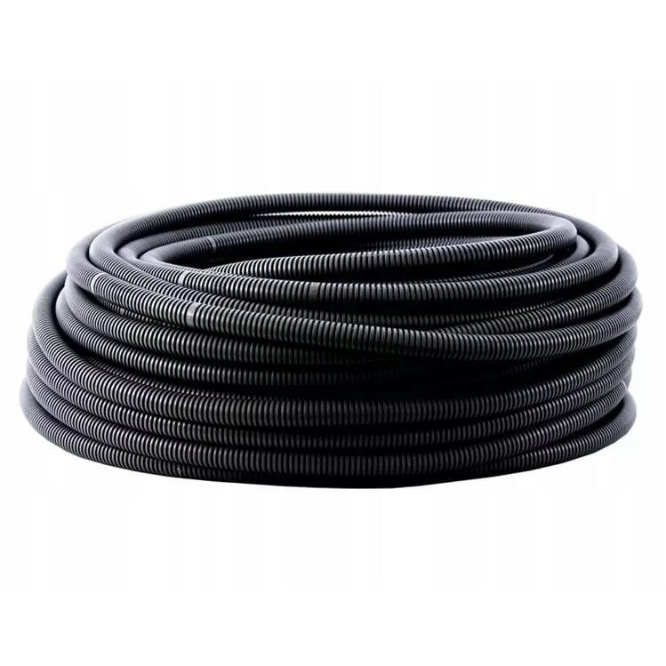 Gofruotas PVC vamzdis Pawbol 10mm (100m ritė) (juodas) Gofruotas PVC vamzdis Pawbol 10mm (100m ritė) (juodas)