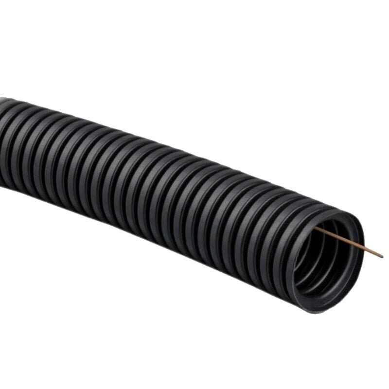 Gofruotas PVC vamzdis su viela 32mm (25m) (juodas) Gofruotas PVC vamzdis su viela 32mm (25m) (juodas)