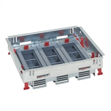 Floor box 18mod. Legrand 088021 (281.3x236.3x77.7mm, gray)