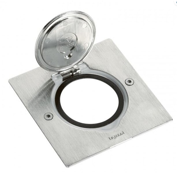 Floor box finish 2 mod. Legrand 089700 (stainless steel)