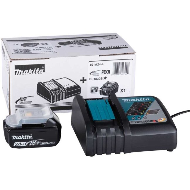 Greitasis pakrovėjas Makita 191A24-4 (pakrovėjas + 18V 3Ah akumuliatorius) Greitasis pakrovėjas Makita 191A24-4 (pakrovėjas + 18V 3Ah akumuliatorius)