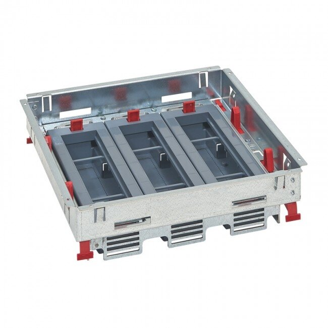 Floor box 24mod. Legrand 088022 (281.3x281.3x77.7mm, gray)