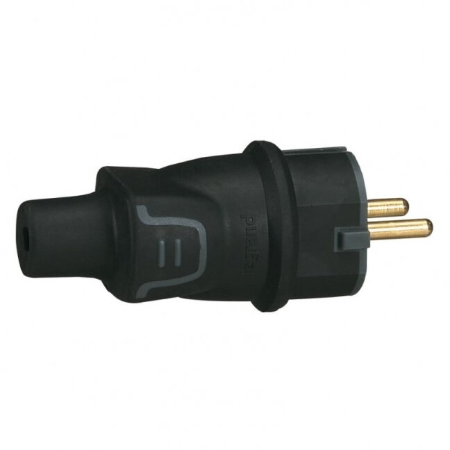 Guminis kištukas Legrand 050342 (juodas, laidas tiesiai, 16A, 250V) Guminis kištukas Legrand 050342 (juodas, laidas tiesiai, 16A, 250V)