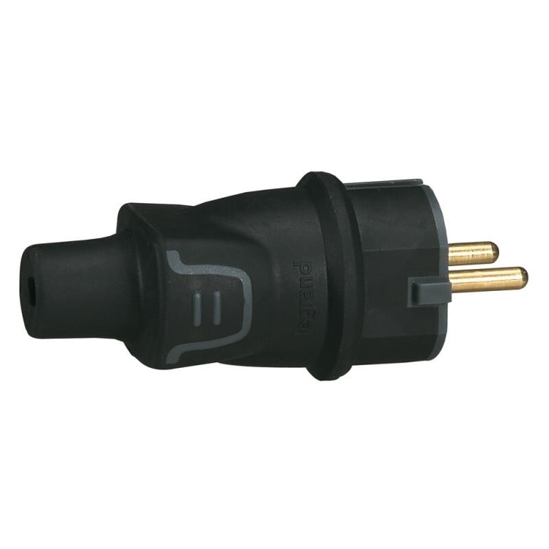 Guminis kištukas Legrand 050342 (juodas, laidas tiesiai, 16A, 250V) Guminis kištukas Legrand 050342 (juodas, laidas tiesiai, 16A, 250V)