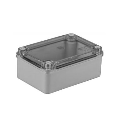 Hermetinė dėžutė skaidriu dangteliu Pawbol S-BOX 216-P (pilka, 120x80x50)