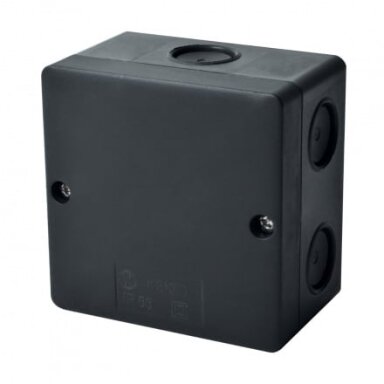 Hermetinė paskirstymo dėžutė Kopos KSK 80_FA (juoda, 81x81x54mm, IP66, UV atspari)